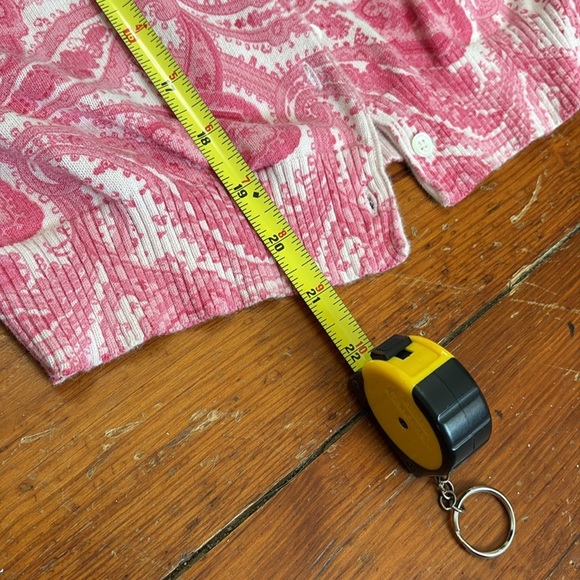 J. Crew Pink Paisley Cardigan Sweater Size Small - Picture 6 of 6